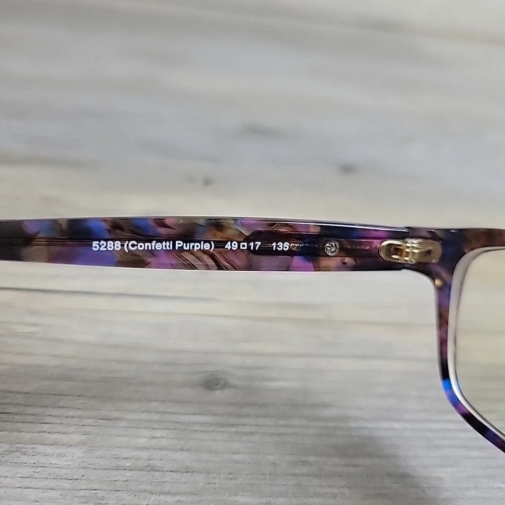 Coach Eyeglasses‎ HC6065 5288 49-17 135mm Confetti PURPLE FRAMES ONLY Full Rim
